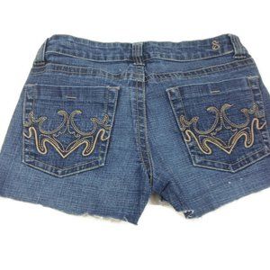 Space Girlz Very Low Rise Denim Cut Off Shorts -5